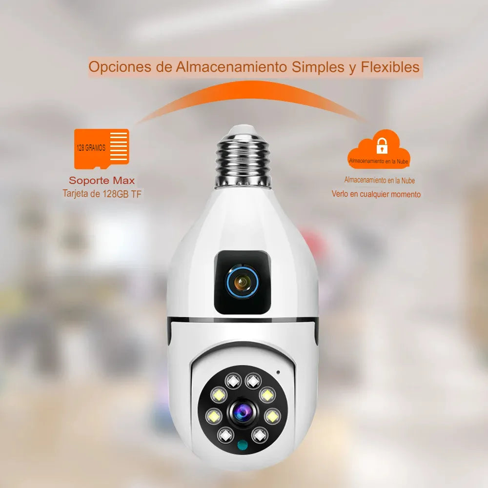 Cámara de Seguridad WiFi Tipo Bombillo